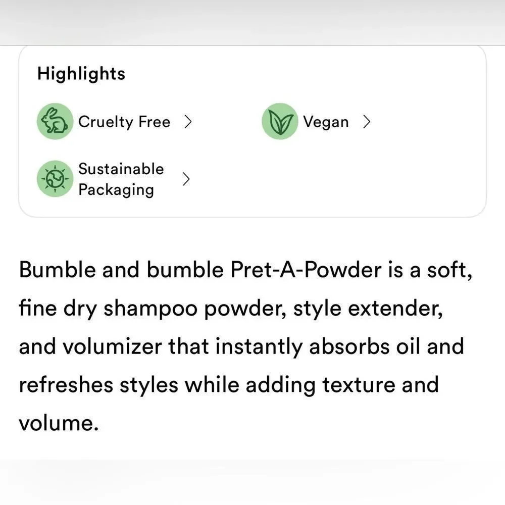 Bumble and bumble Prêt-à-Powder dry shampoo